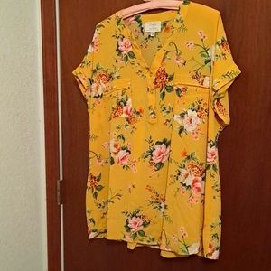 Yellow blouse NWOT